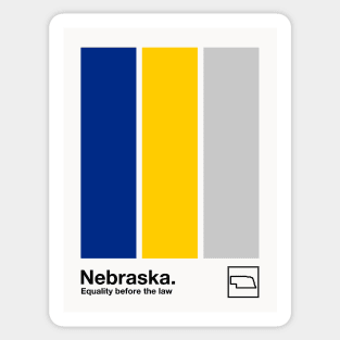 Nebraska // Original Minimalist Artwork Poster Design Sticker